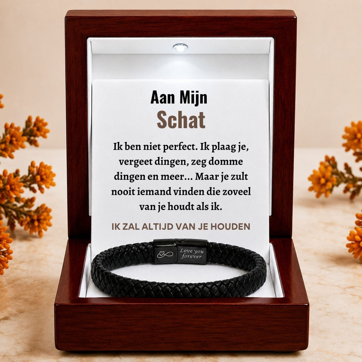 Zwarte Gevlochten Armband NEW - Aan Mijn Schat
