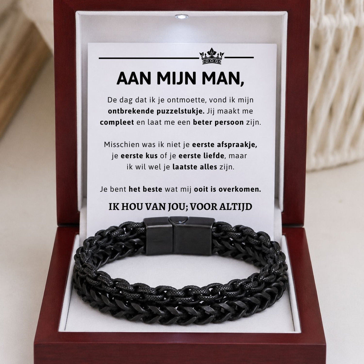 Aan mijn Man - Armband double chain