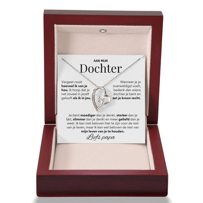 Aan mijn Dochter - Hart ketting - Liefs, Papa