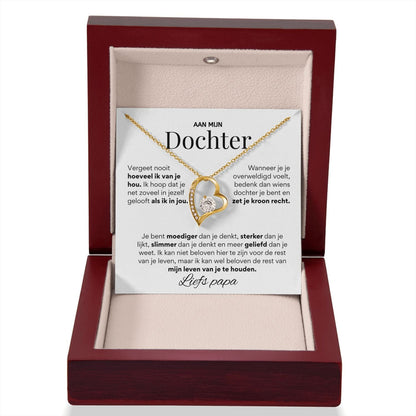 Aan mijn Dochter - Hart ketting - Liefs, Papa