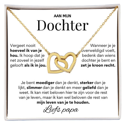 Aan Mijn  Dochter - Harten ketting - Liefs Papa T516