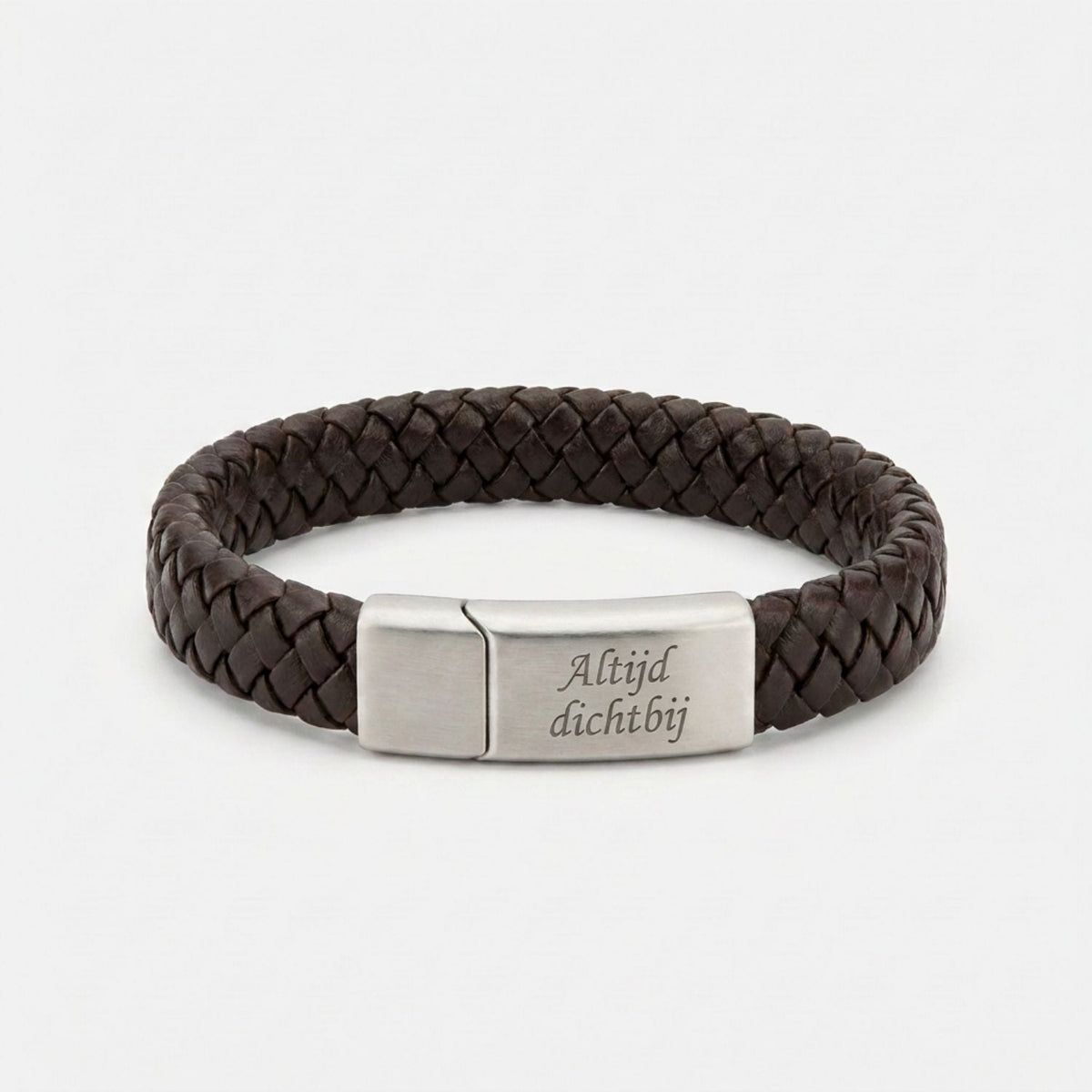 Gevlochten Armband met Gravure - Aan mijn papa