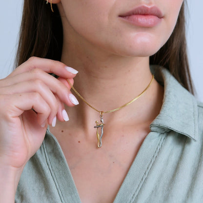 Eeuwige Roos Box - Gepersonaliseerde Knuffel ketting & Echte Roos