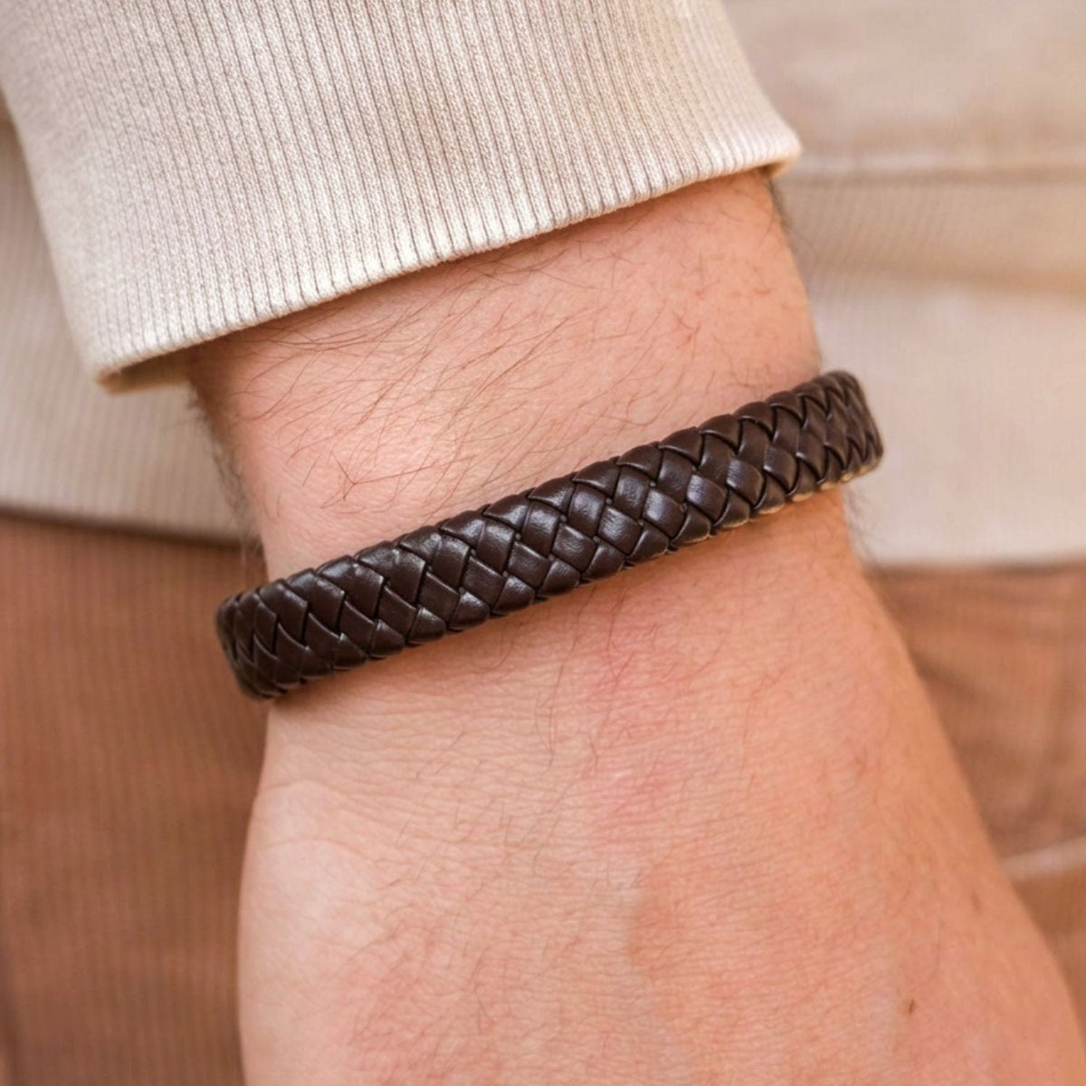 Gevlochten Armband met Gravure - Aan mijn papa