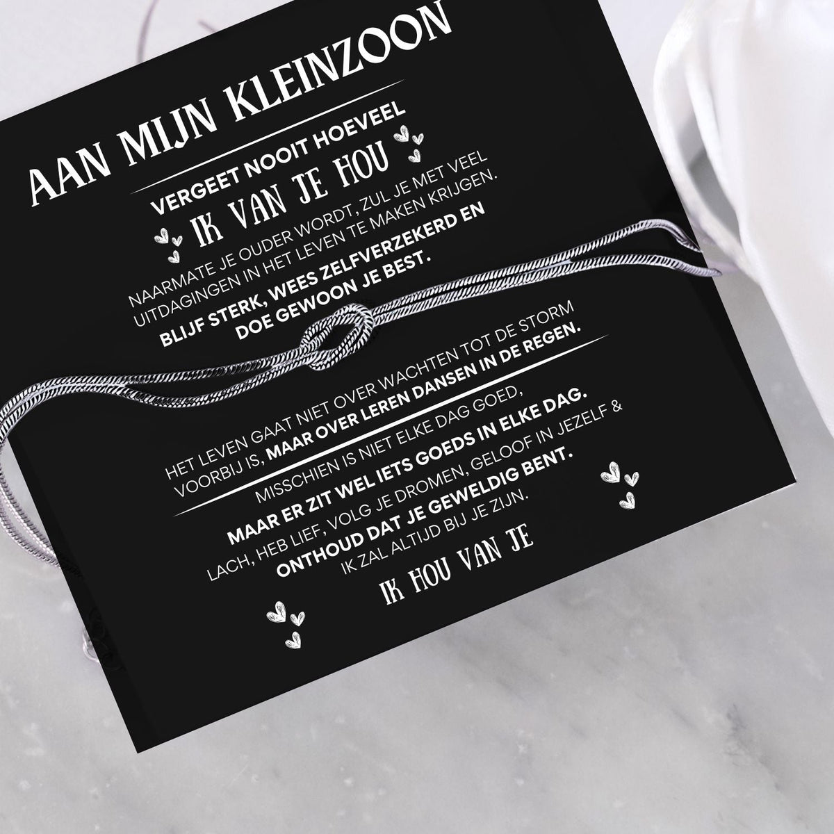 Aan Mijn Kleinzoon - Liefdesknoop Armband