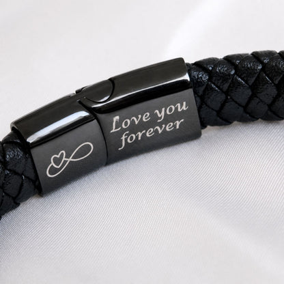 Zwarte Gevlochten Armband NEW - Aan Mijn Schat