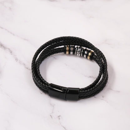 Aan Mijn Kleinzoon - Handgevlochten met Elegante Metalen Accenten