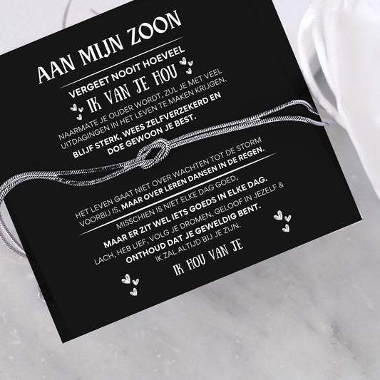 Aan Mijn Zoon - Liefdesknoop Armband