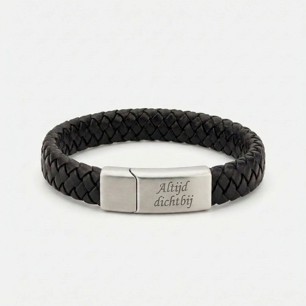 Gevlochten Armband met Gravure - Aan mijn papa